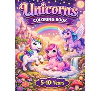 Unicorns coloring book for kids 5-10 years