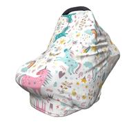 Unicorns - Funda para silla de cochecito de bebé, color rosa, toldo de privacidad para recién nacidos y nuevas mamás, perfecto para silla alta