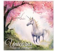 Unicorns, magical creatures (calendario de pared 2026 12" x 24" / 30 x 60 cm (abierto)) CALVENDO 12 Month Wall Calendar