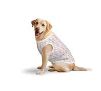 Unicorns On Colorful Stripesprint - Camiseta sin mangas para mascotas, tamaño mediano y grande, para jugar al aire libre, en casa y descansar