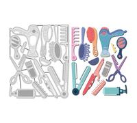 Unicraftal - 13 trozos de corte para el pelo para la fabricación de tarjetas, herramientas de peluquería, trozos de corte de metal, para scrapbooking, plantilla de gofrado álbum de papel, decoración