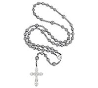 UNICRAFTALE 1 collar de cuentas de hematita de piedra sintética negra, cadena extralarga para joyería diaria para hombre y mujer, 78cm Long, Hematita no magnética, Sin piedra preciosa
