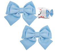 UNICRAFTALE 1 pieza azul cielo casco de moto lazo con ventosa grande decoración de lazo para mujer 21,5 x 28,5 x 4,3 cm