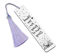 UNICRAFTALE 1 pieza "Thank You Appreciation" Regalo Marcapáginas de acero inoxidable con borla de nailon, regalo de Navidad para amigos, amantes de libros, profesores, cumpleaños, día de San Valentín,