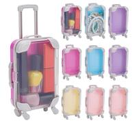 UNICRAFTALE 10 unidades 5 colores mini maletas para regalos de fiesta 4.05"x2.63" cajas de regalo cajas de plástico para caramelos pequeños contenedores de embalaje contenedores de almacenamiento