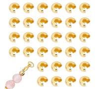 UNICRAFTALE 100 Pieza 4.5 mm de Acero Inoxidable Crimp Bead Golden Knot Covers End Tip Half Round Open Beads Metal Bead para Pulsera de Bricolaje Fabricación de Joyas Agujero 2 mm