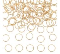 UNICRAFTALE 100 pieza de Anillos de Salto Abiertos 18 anillos de Salto Redondos de Calibre 12 mm 304 anillos de Salto de Acero Inoxidable Anillos de Salto Chapados En Oro Real de 18 quilates