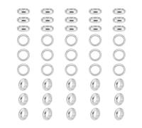 UNICRAFTALE 100 pz 6mm Perline Distanziatore Anello Perle Allentate in Acciaio O O Moo Perline Distanziatore Grande Foro Perline Superficie Liscia Alla Ricerca di Creazione di Gioielli, Hole 4 mm