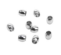 UNICRAFTALE 100 Uds.6 mm Cuentas de Barril Espaciadores de Agujeros Grandes Cuentas de Acero Inoxidable Espaciador Suelto Amuleto Hallazgos de Joyería para Fabricación de Bricolaje