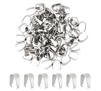 UNICRAFTALE 100 Uds Acero Inoxidable Broches A Presión Pellizco Ganchos Conectores Ganchos Cierres Colgantes para Bricolaje Dijes Colgantes Color Metálico 9x4x6mm