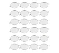 UNICRAFTALE 100pcs 304 Configuraciones de Conector de Cabujón de Acero Inoxidable Bandejas Planas Redondas En Blanco Bisel Encantos de Conector para Joyería Bandeja de 20 mm