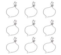 UNICRAFTALE 10pcs 23cm Pulseras Deslizantes Ajustables 304 Pulseras de Acero Inoxidable para Hacer Cadenas Extensores Deslizantes con Extremos de Bola para Semiacabados DIY Agujero 2.5 mm