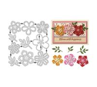 UNICRAFTALE 11 boquillas de corte de metal para manualidades con flores, hojas 3D, plantillas para manualidades, álbumes de recortes, decoración