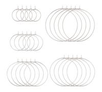 UNICRAFTALE 120pcs 6 Tamaños 15.5/20/25/30/35/40mm Encantos de Copa de Vino Anillos 304 Pendientes de Aro de Acero Inoxidable Resultados de 0.7mm Pin Cuentas para Pendientes de Aro Fabricación