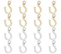 UNICRAFTALE 16pcs 2 Colores Encantos de Animales Colgantes de Metal con Forma de Herradura de Acero Inoxidable para Collar Pendientes Y Colgante Manualidades para Hacer Bricolaje