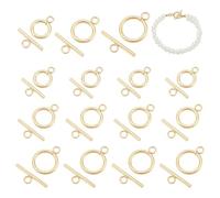 UNICRAFTALE 18 Juegos 3 Tailles Fermoirs Bascule Acier 304 Barre Anneau Dorés Connecteurs pour Bracelets Colliers