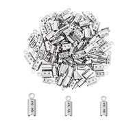 UNICRAFTALE 180pcs 3 Tamaños Extremos de engarce Plegables Extremos de engarce Doblar sobre los Extremos del Cable Terminadores Extremos de Abrazadera Puntas de Extremo de diámetro Interior Kit