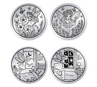 UNICRAFTALE 2 monedas de hada de buenas noches de acero inoxidable de doble cara moneda AA chips y medallones moneda desafío flip token regalos diarios sobrios moneda de la suerte regalo