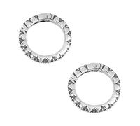 UNICRAFTALE 2 pieza Anillos de Puerta de Resorte de Acero Inoxidable Anillos Tóricos de Metal Plateado Antiguo Anillo Redondo Hueco Conector Circular Llavero Anillos para Hacer Joyas