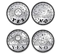 UNICRAFTALE 2 piezas sí no desafío moneda sol luna tomadores de decisiones moneda regalos para hombres y mujeres Sí/NO moneda de decisión adornos divertidos de monedas pregunta respuesta