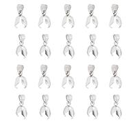 UNICRAFTALE 20 pieza Colgante Pinch Bails Acero Inoxidable Colgante Pinch Bails Pico de Hielo Pinch Bails Conector Colgante Pinch para Hacer Joyas Color de Acero Inoxidable