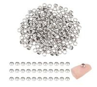 UNICRAFTALE 200 Pc 5mm Cuenta Redonda Metal Stopper Cuenta Suelta in Acciaio Inossidabile Perle Distanziali Rondelle Lisce Perle Sciolte Creazione di Pulsera Gioielli Fai-da-Te Agujero 3mm