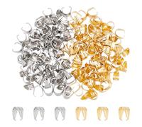 UNICRAFTALE 200 pieza 2 colores 8 mm Broches A Presión 201 clips de Pellizco de Acero Inoxidable Cierres Colgantes Collar Pellizco Fianzas para Colgantes Clip de Pellizco Fianza Colgante