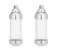 UNICRAFTALE 2pcs 304 Colgantes de Botellas de Vidrio de Acero Inoxidable Que Se Pueden Abrir Twist Off Vial Tube Pendants Clear Column Ash Necklace Keepsake Memorial Pendants