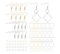 UNICRAFTALE 3 Estilos sobre 168 Anillos de Enlace de Acero Inoxidable 2 Colores Kit de Fabricación de Pendientes de Gota con 60 Ganchos para Pendientes 60 Anillos de Salto Kit de Suministros