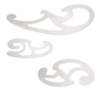 UNICRAFTALE 3 piezas de herramienta permanente odelli de dibujo para regla para curvas francesas de acero inoxidable conjunto de herramientas Perm odelli de cómic multifunción para la creación dim
