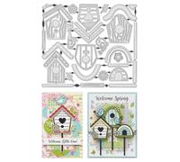 UNICRAFTALE 30 troqueles de corte de buzón de pájaros para hacer tarjetas, troqueles de acero al carbono, plantillas de metal para manualidades, álbumes de recortes, manualidades, decoración del hogar