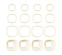 UNICRAFTALE 30 unids 3 tamaños anillos de rombos anillos de conexión de acero inoxidable 12~20 mm conectores para joyas rombos dorados colgantes bisel enlaces para la creación de joyas