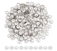 UNICRAFTALE 300 Uds. Tapas de Cuentas de Flores 304 Tapas de Cuentas de Acero Inoxidable Tapas de Extremo de Flor de Metal de Cono de Cuentas de 6mm de Diámetro para Fabricación de Joyas DIY de 6x1mm