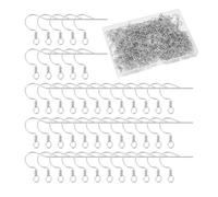 UNICRAFTALE 300pcs Ganchos para Pendientes con Anzuelo de Pesca Resultados 316 Ganchos Francés para Hilo para Pendientes Acero Inoxidable Quirúrgico con Alambres para Orejas Espirales con Anillos para
