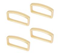 UNICRAFTALE 4 pieza de Trabilla para Cinturón Trabilla para Cinturón de Latón Hebilla de Cinturón Chapada En Oro Real de 14 quilates Hebilla de Cinturón para Hombre de 6x37x18.5 mm