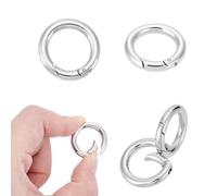 UNICRAFTALE 4 Uds 24mm Anillos de Puerta de Resorte Cierres de Anillo de Resorte de Acero Inoxidable Cierres de Anillo Cerrado Anillos Tóricos Cierre de Conector Hallazgos de Color Metálico