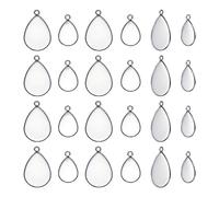 UNICRAFTALE 40pcs 2 tamaños Lágrima Colgante Espacios En Blanco Bisel En Blanco de Acero Inoxidable Base de Bandeja Hipoalergénica Borde Fresado Copas de Bisel Resultados de Bricolaje Color de Metal