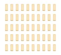 UNICRAFTALE 50 Espacios En Blanco para Estampado Rectangular 201 Dijes de Acero Inoxidable Colgantes de Etiquetas En Blanco con Estampado Dorado de 13x5mm Colgantes Pequeños y Delicados