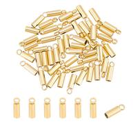 UNICRAFTALE 50 pieza de Extremos de Cable de Tubo 304 extremos de Cable de Acero Inoxidable Diámetro Interior de 2 mm Puntas de Extremo Liso Terminadores Búsqueda de Cable para Pulseras