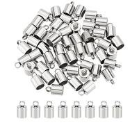 UNICRAFTALE 50 Uds Tapas de Extremo de Columna Extremos de Cable de Acero Inoxidable 5mm de Diámetro Interior Tapas de Extremo Lisas Cable de Terminación