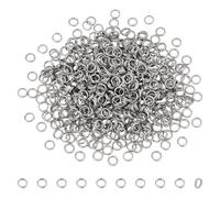 UNICRAFTALE 500 anillos de salto divididos de acero inoxidable de 4 mm con doble bucle, mini anillos de metal pequeños conectores de metal para llaveros, joyas, collares, pulseras, aretes