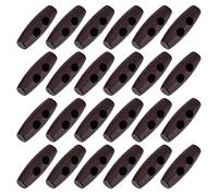 UNICRAFTALE 50pcs 30mm Botones de Madera de Arroz Forma de Oliva Negra Boton de Madera de 2 agujero para Costura Artesanía Crochet Botón Manual Pintura Adorno Hecho A Mano para Chaqueta de Ganchillo