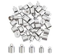 UNICRAFTALE 50pcs Extremos de Cable de Acero Inoxidable Tapas de Extremos de Cable de Sujetadores de 6/7/8/9/10 mm 5 Tamaños Extremo de Tubo de Superficie Lisa Extremo de Fabricación de Joyería