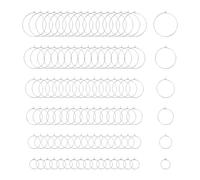 UNICRAFTALE 60 pcs 6 tamaños 15/20/25/30/35/40mm Acero inoxidable 316L de Copa de Vino Pendientes de Aro para pendientes Componentes de Alambres Hipoalergénicos Hallazgos de Encantos de Encantos