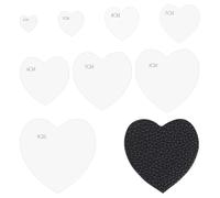 UNICRAFTALE 8 Plantillas de Corazón de 8 Tamaños, Plantillas Acrílicas Sashiko, Herramienta de Bordado, Plantilla de Dibujo para Acolchar a Mano y Bordar