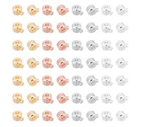 UNICRAFTALE 80 cuentas de 4 colores con pasador de metal, cuentas espaciadoras sueltas de latón a granel, tapón redondo, para hacer joyas, accesorios, agujero de 0,9 mm