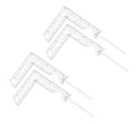 UNICRAFTALE Acerca de 2 juegos de guía de cubierta de libro blanca de 20 cm de largo, regla de encuadernación acrílica, herramienta de cubierta de encuadernación de libros, herramienta para hacer