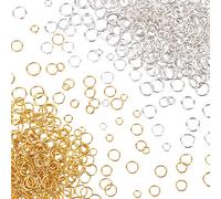 UNICRAFTALE Alrededor de 1000 Piezas 4/5/6/7/8 mm Anillo de Salto Dorado Y Plateado Anillos de Salto Abiertos Anillos de Hierro Connetor Fabricación de Joyas Hallazgo para Pendientes Collares