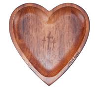 UNICRAFTALE Cuencos de oración de corazón de madera con cruz, regalos cristianos para mujeres, cuencos decorativos con forma de corazón, cuenco decorativo de resina para oración del hogar, fiesta