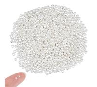 UNICRAFTALE Environ 1000 Pièces Perles Crimpage Miniatures 2.5mm Métal Plaqué Argent 925 Rondes Espaceuses pour Bracelets Bijoux Trou 1.6mm